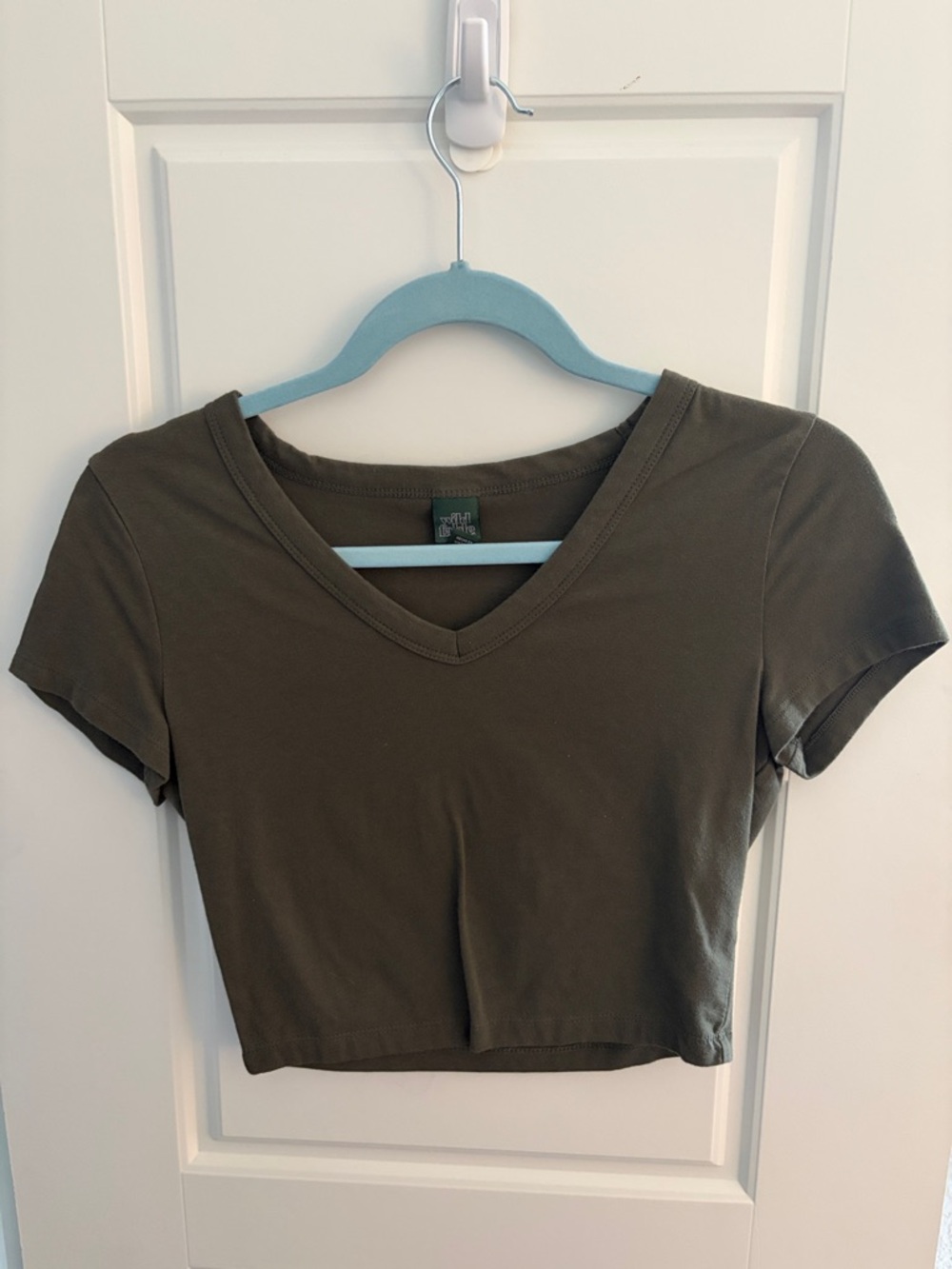 wild fable Olive V-Neck Crop Top